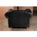Kit Conjunto Poltrona Com Puff Chesterfield Capitonê Luís Xv - Couríssimo Preto