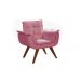 Kit Namoradeira E Poltrona Bella Opala Base Reforçada - Suede Rosa
