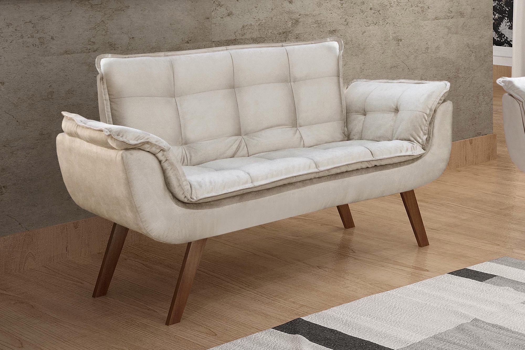Namoradeira Opala 2 Lugares - Suede Bege