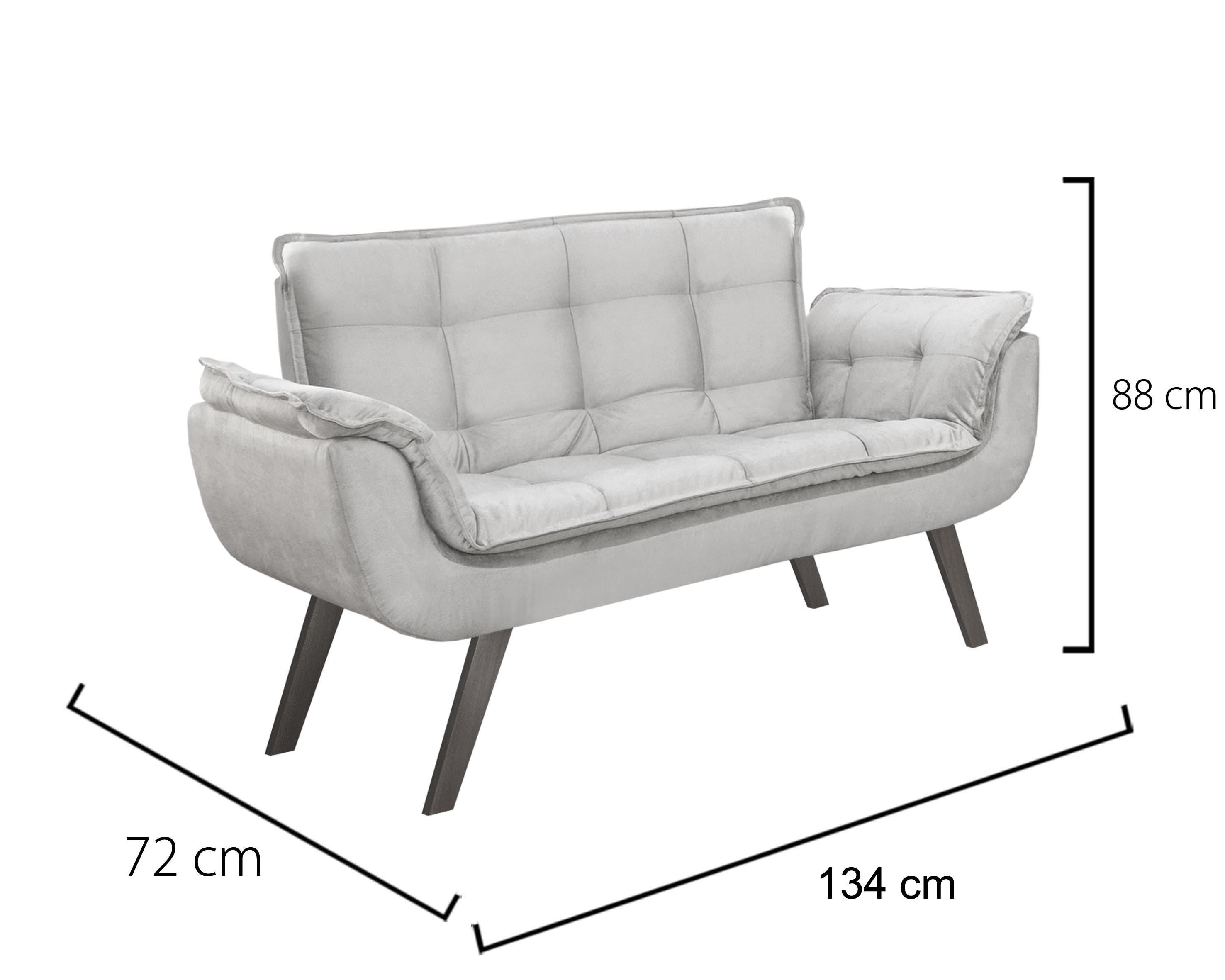 Namoradeira Opala 2 Lugares - Suede Bege