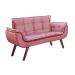 Namoradeira Opala 2 Lugares - Suede Rosa