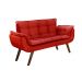 Namoradeira Opala 2 Lugares - Suede Vermelho