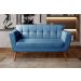 Namoradeira Sofá 2 Lugares Bruna Decoração - Linho Azul