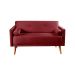 Namoradeira Sofá 2 Lugares Luma - Suede Bordô