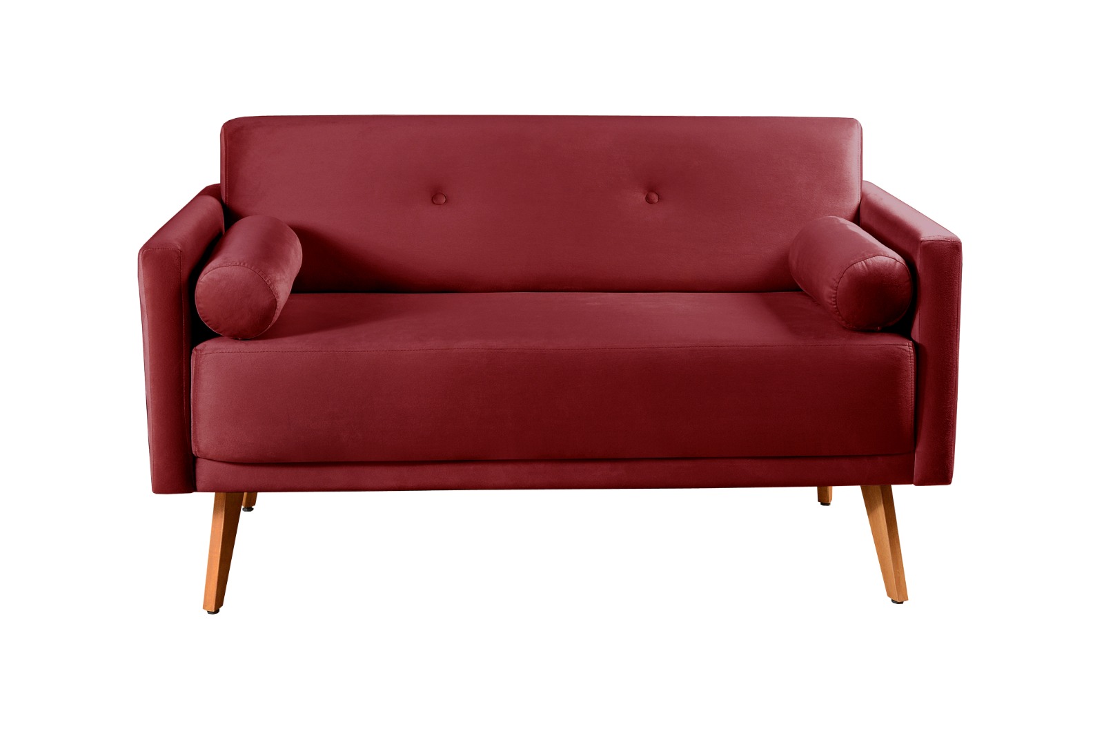 Namoradeira Sofá 2 Lugares Luma - Suede Bordô