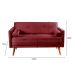 Namoradeira Sofá 2 Lugares Luma - Suede Bordô