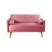 Namoradeira Sofá 2 Lugares Luma - Suede Rosa