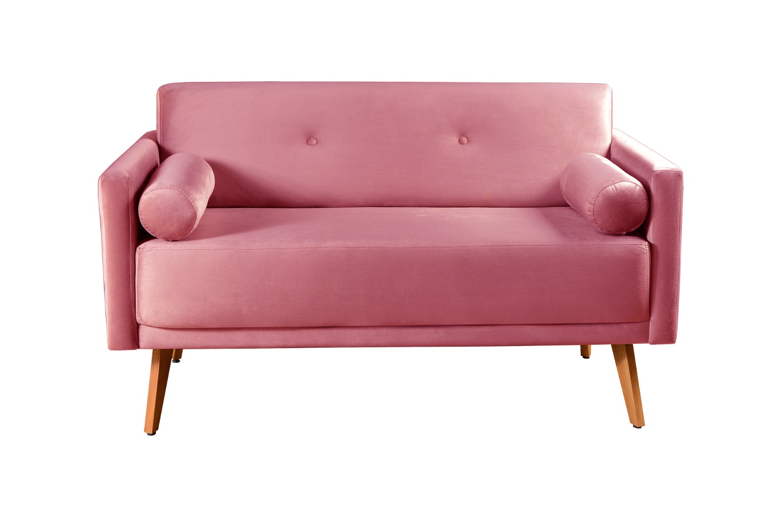 Namoradeira Sofá 2 Lugares Luma - Suede Rosa