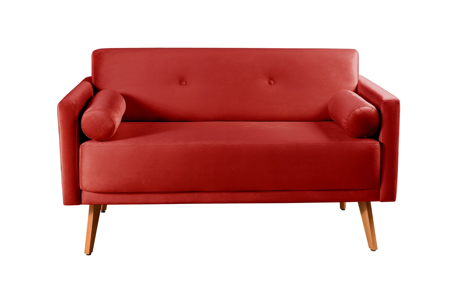 Namoradeira Sofá 2 Lugares Luma - Suede Vermelho