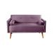 Namoradeira Sofá 2 Lugares Luma - Veludo Roxo