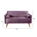 Namoradeira Sofá 2 Lugares Luma - Veludo Roxo