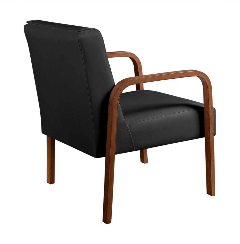 Poltrona Anita Cor:Corino Preto 200