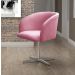 Poltrona Atenas Giratória De Alumínio - Suede Rosa