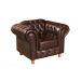 Poltrona Chesterfield Capitonê Luís Xv Com Molas - Couríssimo Marrom