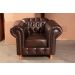 Poltrona Chesterfield Capitonê Luís Xv Com Molas - Couríssimo Marrom