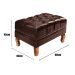 Poltrona Chesterfield Com Puff Imperador Para Sala Quarto Leitura - Couríssimo Café