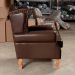 Poltrona Chesterfield Com Puff Imperador Para Sala Quarto Leitura - Couríssimo Café