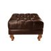 Poltrona Chesterfield Com Puff Imperador Para Sala Quarto Leitura - Couríssimo Café