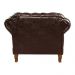 Poltrona Chesterfield Dom Pedro Vintage Retrô Capitonê Couro Marrom
