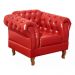 Poltrona Chesterfield Dom Pedro Vintage Retrô Capitonê Couro Vermelho
