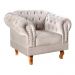 Poltrona Chesterfield Dom Pedro Vintage Retrô Capitonê Suede Bege