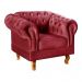 Poltrona Chesterfield Dom Pedro Vintage Retrô Capitonê Suede Bordô