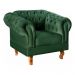 Poltrona Chesterfield Dom Pedro Vintage Retrô Capitonê Veludo Verde