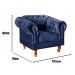 Poltrona Chesterfield Duque Dom Pedro Com Capitonê - Azul