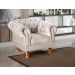Poltrona Chesterfield Duque Dom Pedro Com Capitonê - Bege