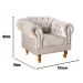 Poltrona Chesterfield Duque Dom Pedro Com Capitonê - Bege