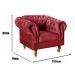 Poltrona Chesterfield Duque Dom Pedro Com Capitonê - Bordô Bordeaux