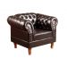 Poltrona Chesterfield Duque Dom Pedro Com Capitonê - Café
