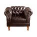 Poltrona Chesterfield Duque Dom Pedro Com Capitonê - Café