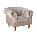 Poltrona Chesterfield Duque Dom Pedro Com Capitonê - Capuccino