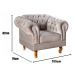 Poltrona Chesterfield Duque Dom Pedro Com Capitonê - Capuccino