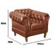 Poltrona Chesterfield Duque Dom Pedro Com Capitonê - Caramelo
