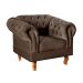 Poltrona Chesterfield Duque Dom Pedro Com Capitonê - Marrom