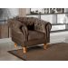 Poltrona Chesterfield Duque Dom Pedro Com Capitonê - Marrom