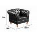Poltrona Chesterfield Duque Dom Pedro Com Capitonê - Preto