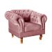 Poltrona Chesterfield Duque Dom Pedro Com Capitonê - Rosê