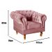 Poltrona Chesterfield Duque Dom Pedro Com Capitonê - Rosê