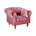 Poltrona Chesterfield Duque Dom Pedro Com Capitonê - Rosa