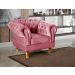 Poltrona Chesterfield Duque Dom Pedro Com Capitonê - Rosa