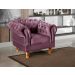 Poltrona Chesterfield Duque Dom Pedro Com Capitonê - Roxo