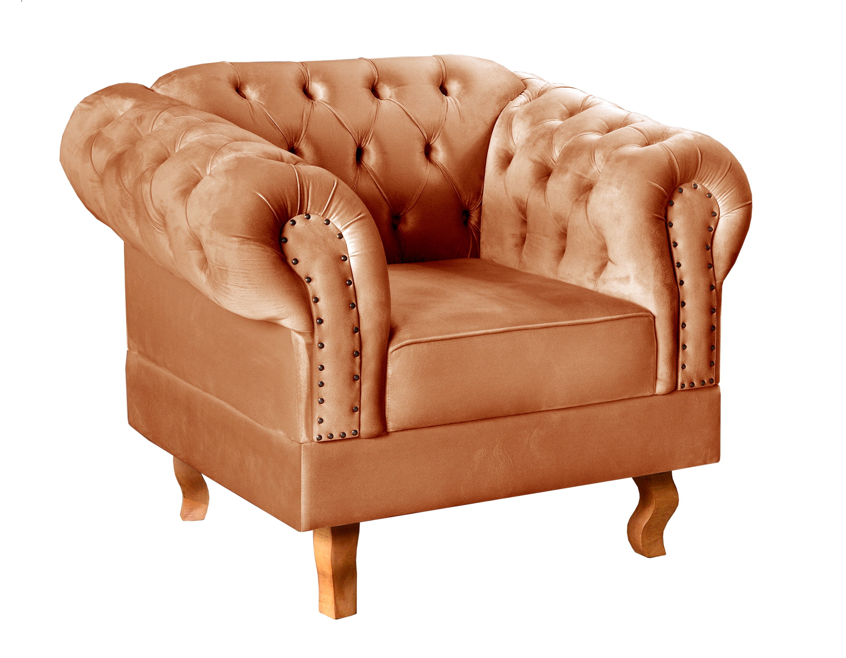 Poltrona Chesterfield Duque Dom Pedro Com Capitonê - Terracota