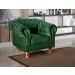 Poltrona Chesterfield Duque Dom Pedro Com Capitonê - Verde