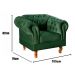 Poltrona Chesterfield Duque Dom Pedro Com Capitonê - Verde