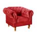Poltrona Chesterfield Duque Dom Pedro Com Capitonê - Vermelho