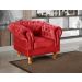 Poltrona Chesterfield Duque Dom Pedro Com Capitonê - Vermelho