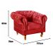 Poltrona Chesterfield Duque Dom Pedro Com Capitonê - Vermelho